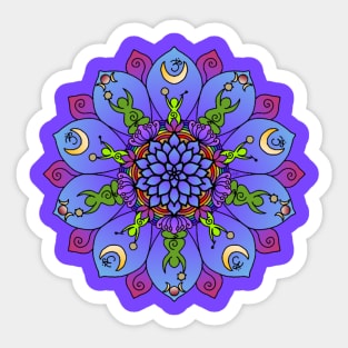 Goddess Within Drum Circle Mandala Sticker